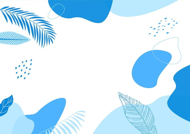 Vector Resumen de vectores de fondo de verano con plantas tropicales ilustración de verano