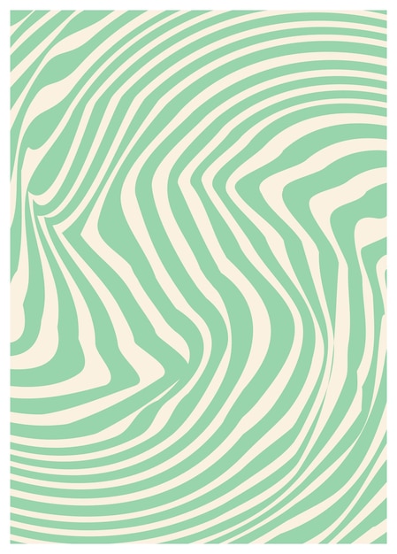 Vector retorcido y distorsionado fondo hippie groovy ondas girando patrón giratorio fondos retro