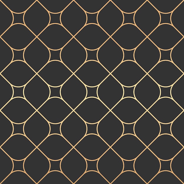 Vector retro de patrones sin fisuras minimalista abstracto sobre fondo oscuro