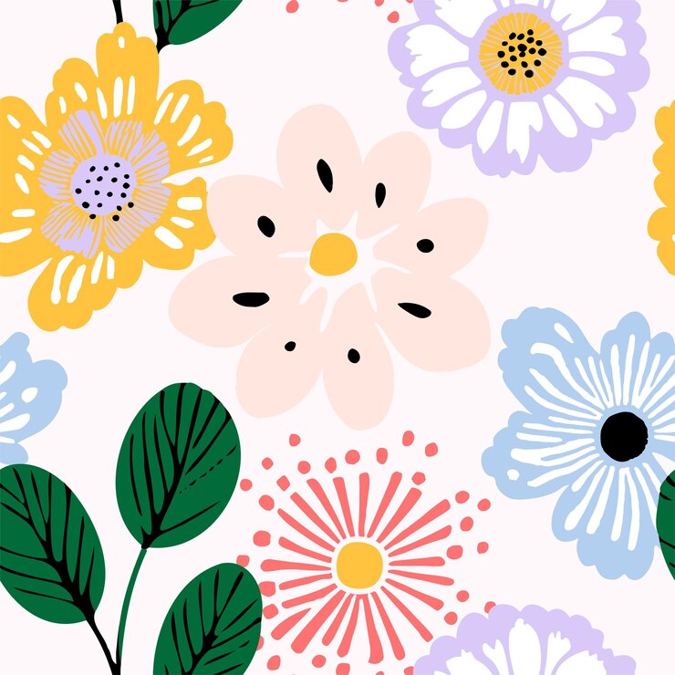 Vector Retro Vintage Festivo Resumen Primavera o Verano Floral Patrón de superficie sin costuras para productos Tela o papel de regalo Impresiones