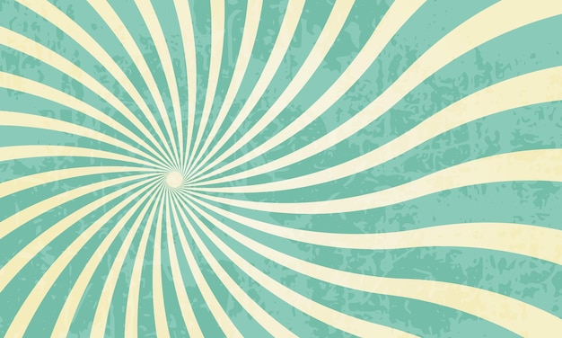 Vector Retro Vintage Twisted Sunburst Lines Fondo de la imagen de las líneas giradas del sol