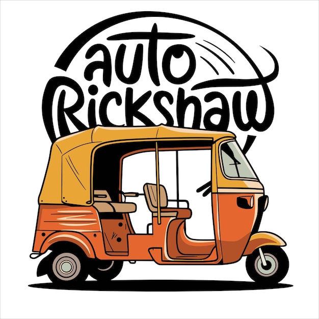 Vector de rickshaw automático