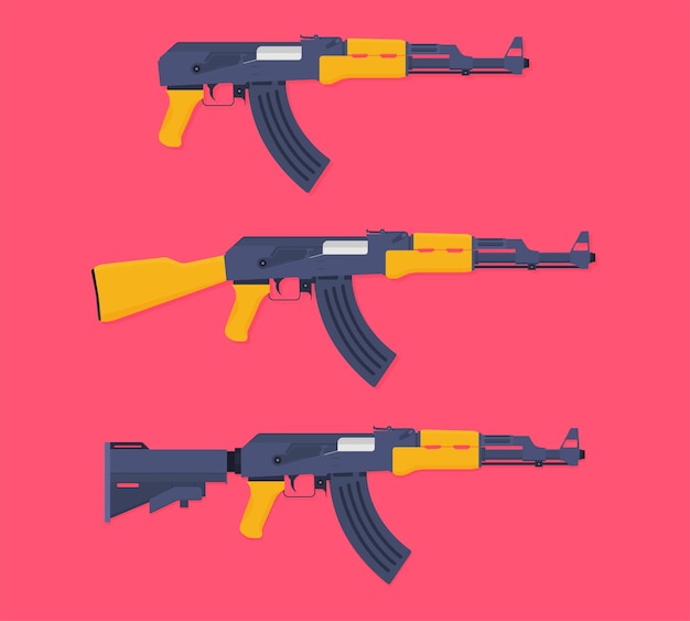 Vector de rifle de ilustración plana para diseño web