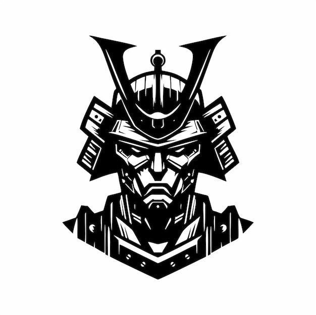 Vector de robot samurai
