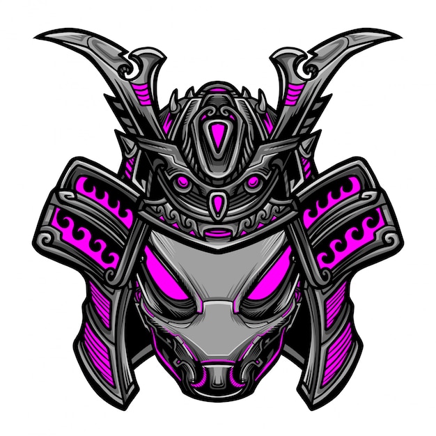 Vector de robot samurai