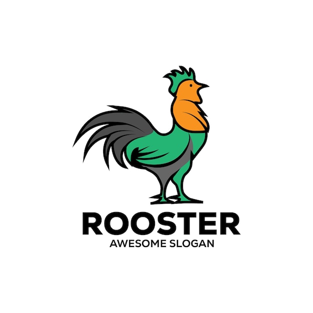 Vector Rooster es una mascota de diseño de logotipo.