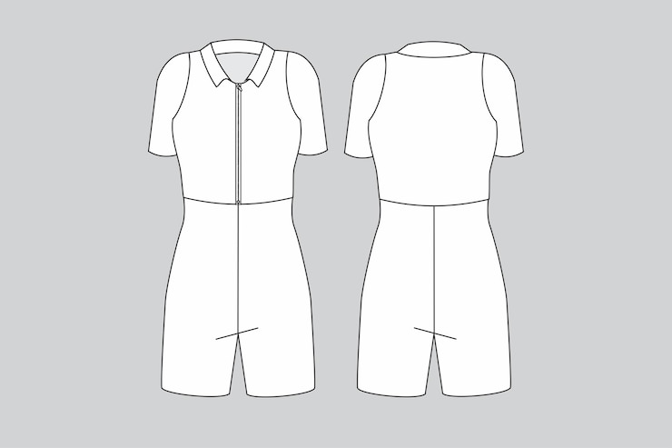 Vector vector de ropa de gimnasia ilustración técnica de moda vector de vestimenta deportiva