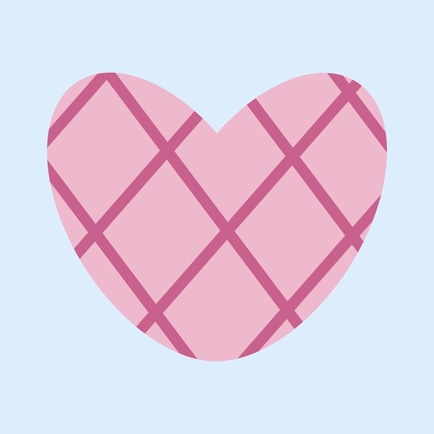 Vector rosa corazón en una jaula ilustración aislada