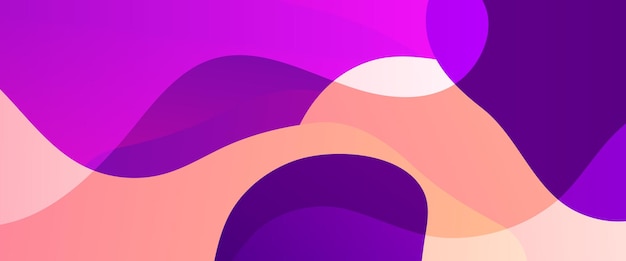 Vector rosa y púrpura violeta fondo de estandarte de gradiente simple con ondas y formas líquidas diseño vectorial para presentaciones volantes carteles fondo invitaciones de informe anual