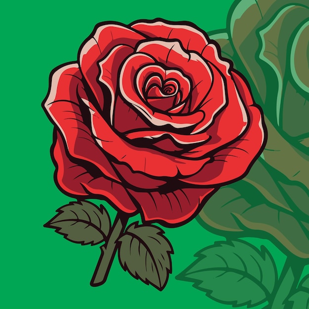 Vector de la rosa roja