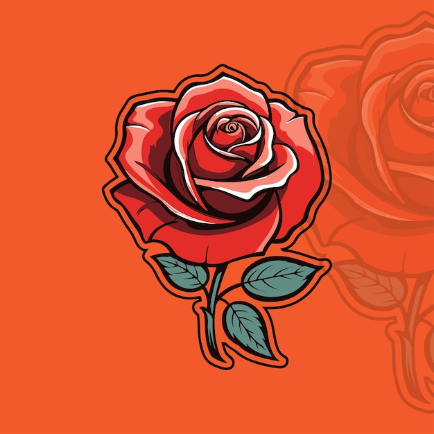 Vector de la rosa roja