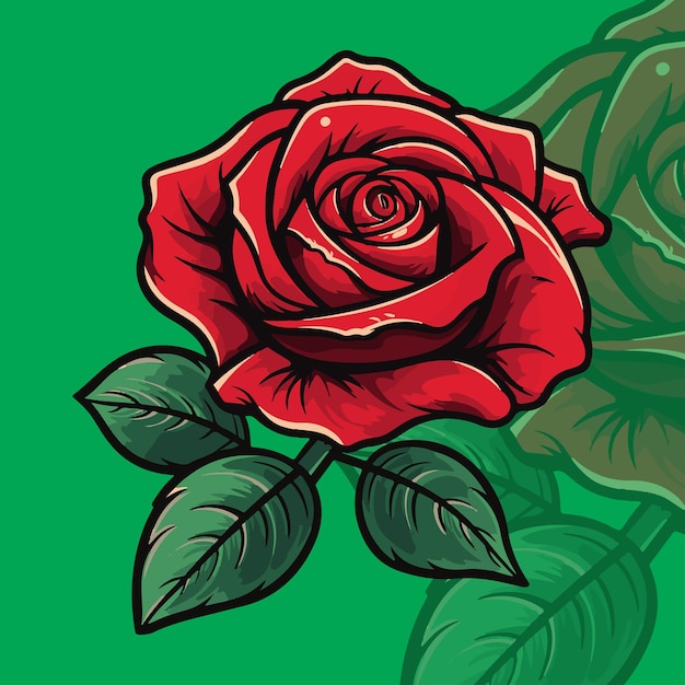 Vector de la rosa roja