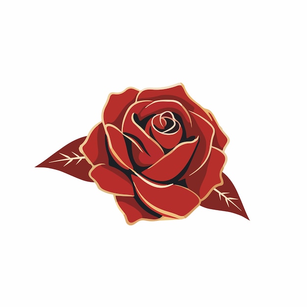 Vector de la rosa roja