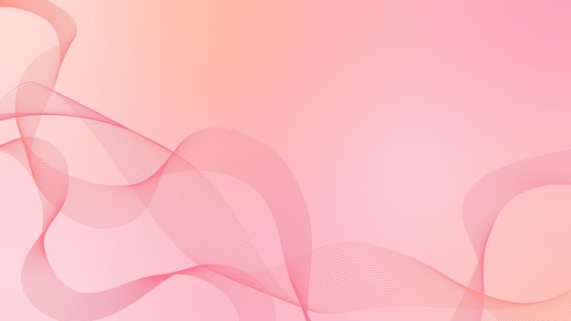 Vector rosado cinta ondulada formas gradiente fondo abstracto
