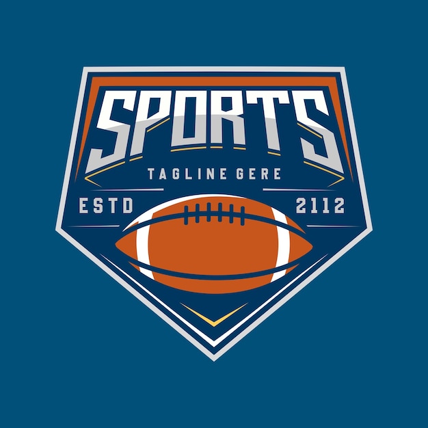 vector de rugby deporte logo vector