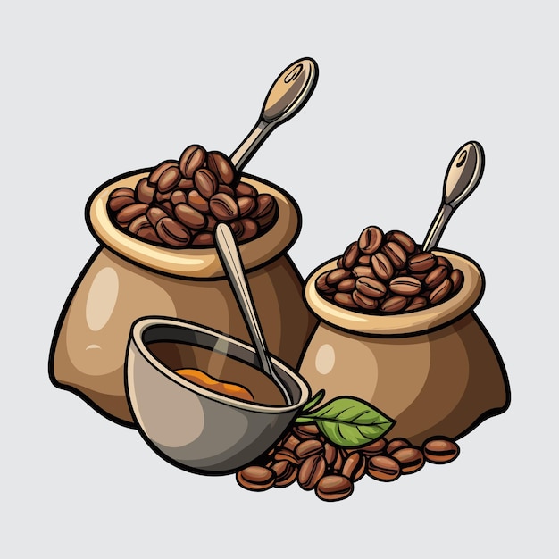 Vector de saco de café