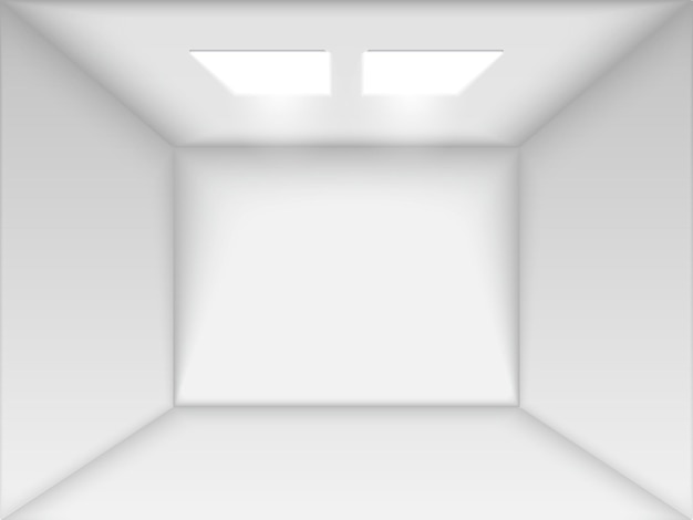Vector sala blanca vacía