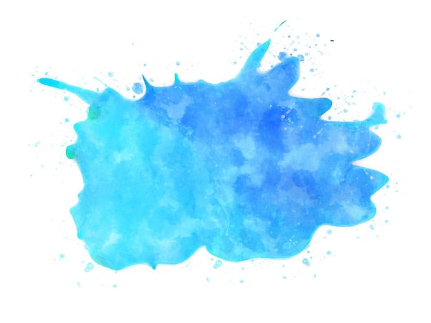 Vector de salpicaduras de acuarela azul.