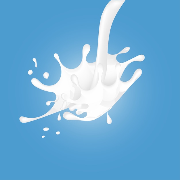 Vector de salpicaduras de leche