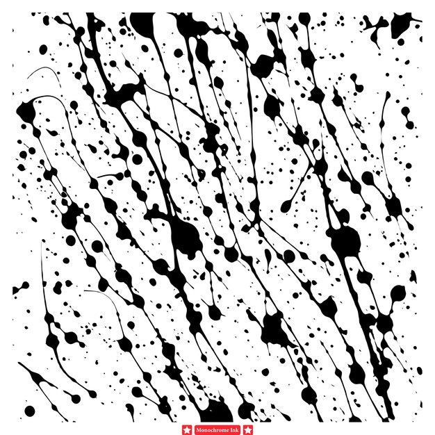 Vector de salpicaduras de tinta monocromática fluida Fondo para conceptos de arte fluido