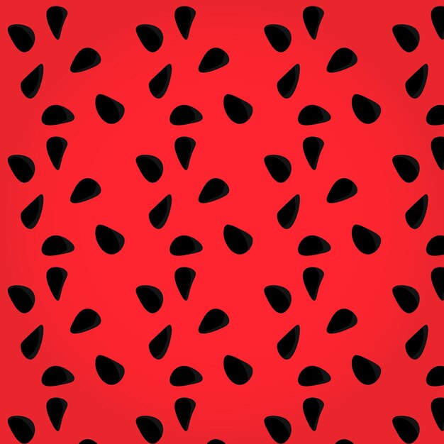 Vector de sandía textura dibujada a mano con semillas Patrón de vector tropical de verano jugoso colorido