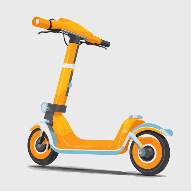 Vector vector de scooter eléctrico sobre un fondo blanco