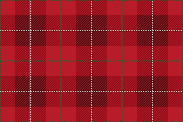 Vector Seamless Red Tartan Plaid Ilustración horizontal y verticalmente repetible