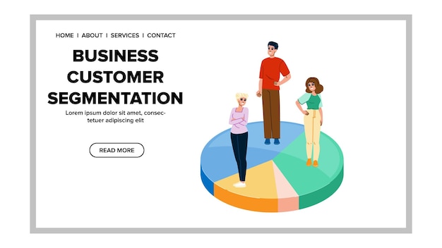 Vector de segmentación de clientes de las empresas de orientación