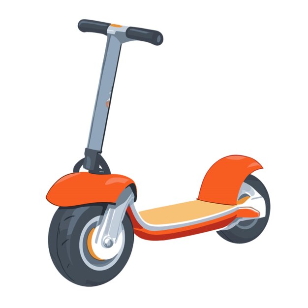 Vector vector de segway sobre un fondo blanco