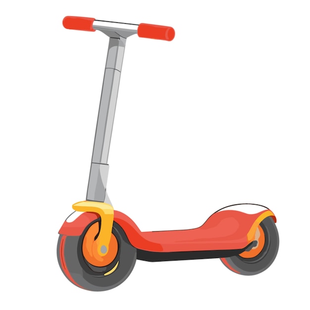 Vector vector de segway sobre un fondo blanco