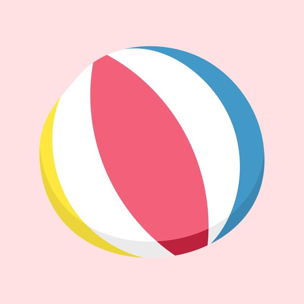 Vector una selección de bolas de playa en múltiples colores aislados en fondo blanco