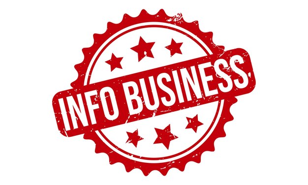 Vector de sello de estampado de goma de información comercial