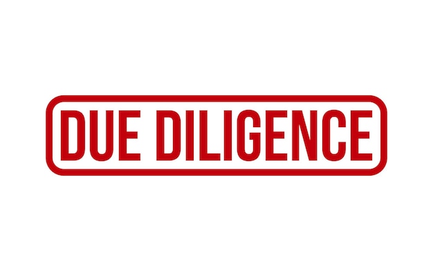 Vector de sello de goma de la debida diligencia roja