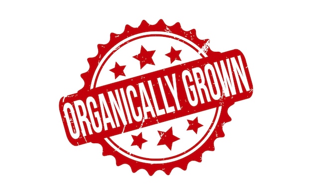 Vector vector de sello de goma grunge de cultivo orgánico