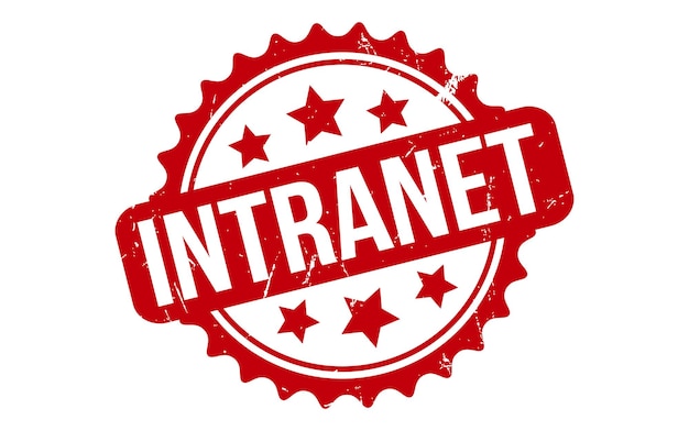 Vector de sello de goma de la intranet