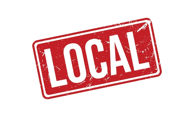 Vector de sello de goma local.