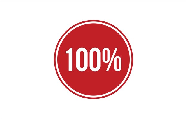Vector de sello de goma rojo 100