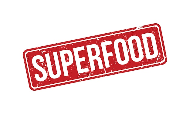 Vector de sello de goma de súper alimento