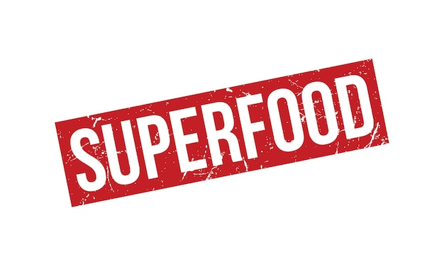 Vector de sello de goma de súper alimento