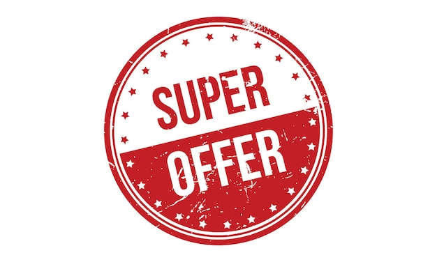 Vector de sello de goma de súper oferta