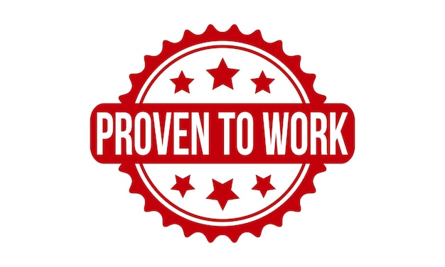 Vector de sello de goma de trabajo probado