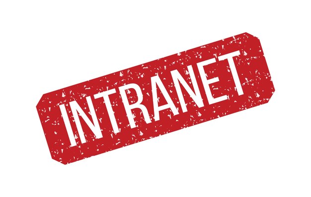 Vector de sello rojo de estampilla de goma de la intranet