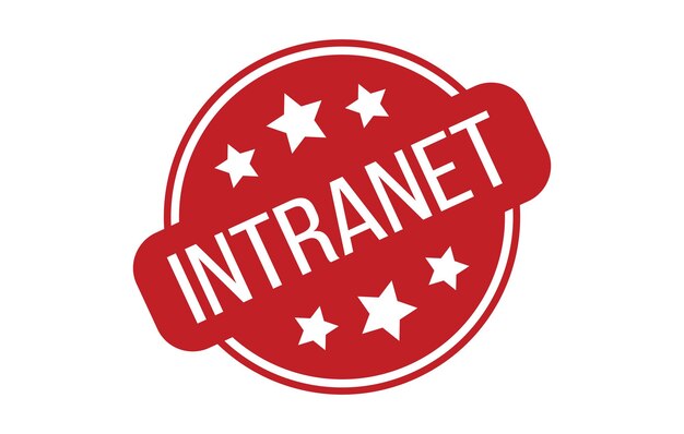 Vector de sello rojo de estampilla de goma de la intranet