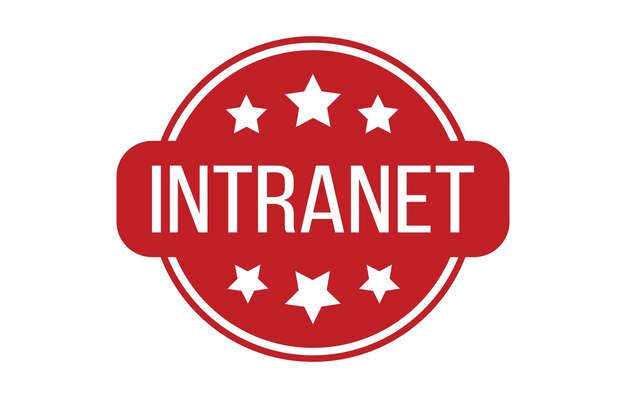 Vector de sello rojo de estampilla de goma de la intranet