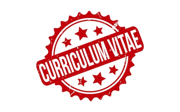 Vector de sello de sello de goma de curriculum vitae