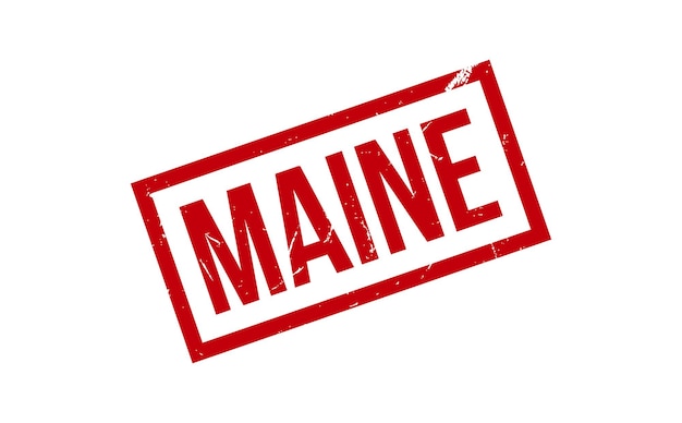 Vector de sello de sello de goma de Maine