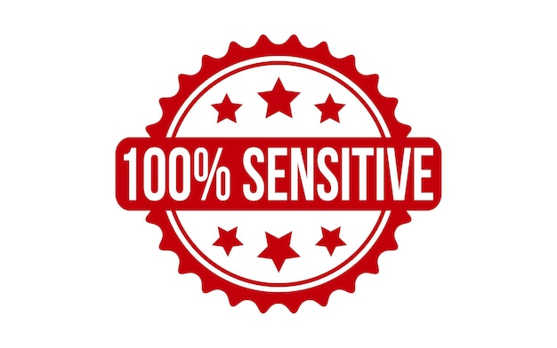 Vector de sello de sello de goma sensible 100