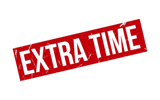 Vector de sello de sello de goma de tiempo extra