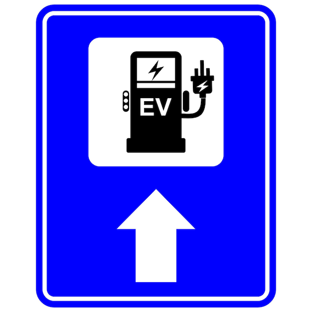 Vector de señal de carga de vehículo eléctrico de estación