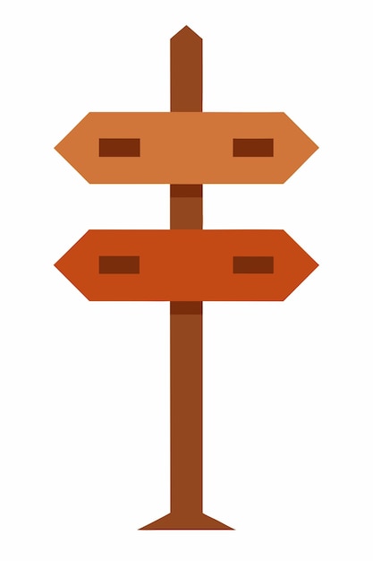 Vector de señal de dirección sobre fondo blanco